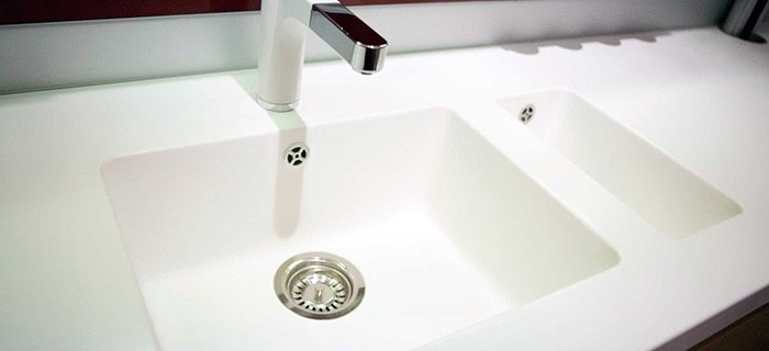 Мойка с фруктовницей для кухни из искусственного камня Tristone A104 (Корея).